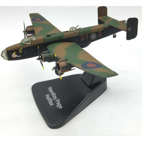 1/144 scale WWII royal air force Halifax Bomber UK 1944 Handley Page Halifax fighter Army airplane air craft toy Alloy model