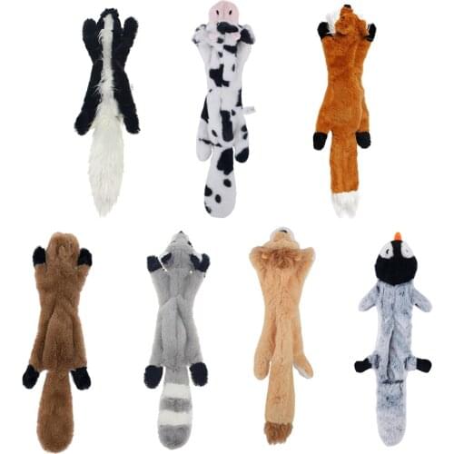 Simulation Animal Toys 45cm for Pet Sounding Plush Toys Raccoon Squirrel Voice Household Pet Dog Products