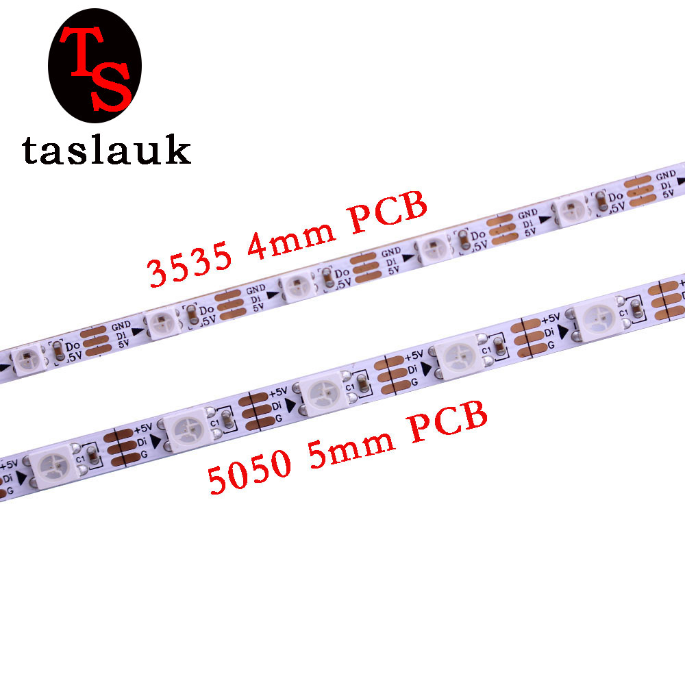 Addressable DC5V SK6812MINI 3535 5050 RGB led pixel strip 1m 2m 5m 60LEDs/m 4mm 5mm FPC NON waterproof 60pixels/M as WS2812B