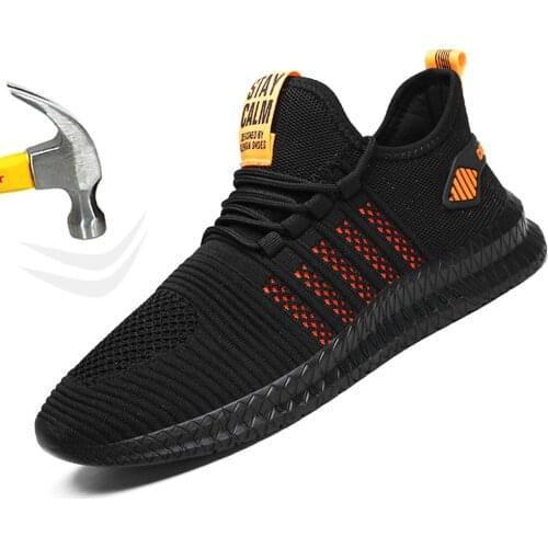 Men Shoes Saftey With Steel Toe Work Shoes Breathable Slip Casual Boots Labor Insurance Puncture Proof Safety Shoes Dropshipping