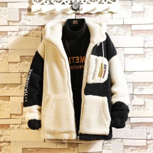 Men Winter Thick Warm Fleece Teddy Coat for Mens SportWear Tracksuit Male Fluffy Fleece Hoodies Coat