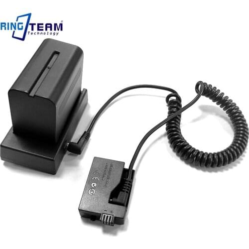 NP-F970 F750 Battery Holder Mount Plate with DRE5 DC Coupler for Canon Digital Cameras EOS Rebel XSi XS 450D 500D 1000D