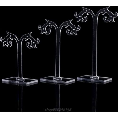 1 Set Earrings Shelf Display Rack Transparent Acrylic Showcase Jewelry Stand Holder Organizer Gifts Tree Shape A21 21 Dropship