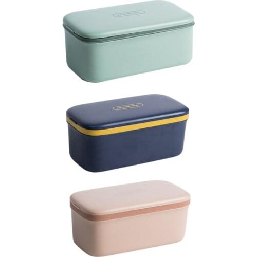 Ice Cube Tray with Lid Double Layer Silicone Mold 64 Compartments Ice Cube Box Mould