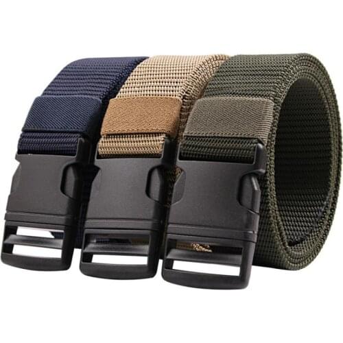Casual Nylon Belt Solid Color Unisex Outdoor Sports Buckle Belt Quick-Drying Non-Metal Hypoallergenic Tactical Waistband 6 Color