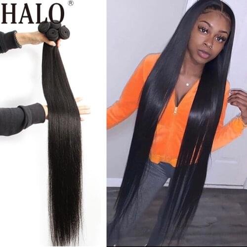 28 30 40 inch Indian Hair Straight Hair Bundles Natural Human Hair 1 3 4 Bundles Double Wefts Thick Remy Hair Weave Extension