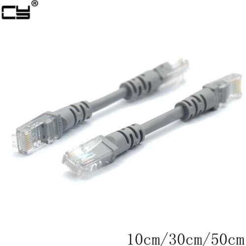 CAT 5 CAT 6 10cm 30cm 50cm 0.1m 0.3m 0.5m CAT5e CAT6e UTP Ethernet Network Cable Male to Male RJ45 Patch LAN Short cable