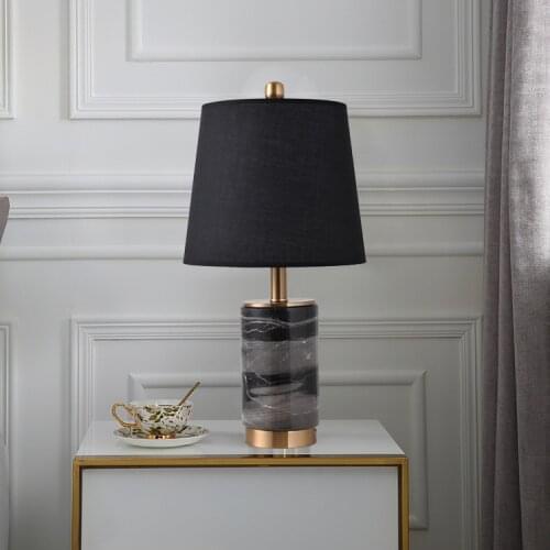 Nordic bedroom light luxury table lamp living room post modern simple European Hotel Marble bedside lamp