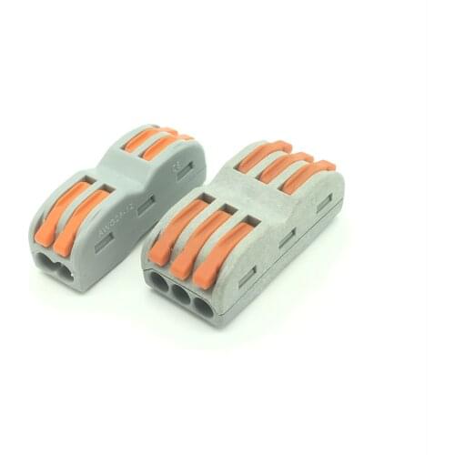 Wire Connector Terminals 222 Replace 4 /6Pole Quick Push In Plastic Material PA66 Fast Connectors SPL-2 SPL-3 10PCS