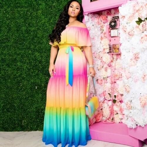 African Long Maxi Dresses For Women Off The Shoulder Pleated Dress New Fashion Bazin Sexy African Dashiki Dress For Lady 2020