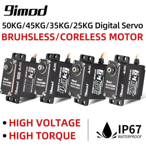 Waterproof Brushless Servo 45KG 35KG 25KG 180 Degree Aluminum Digital Servo Metal Gear for RC Car Truck Crawler Boat Robot