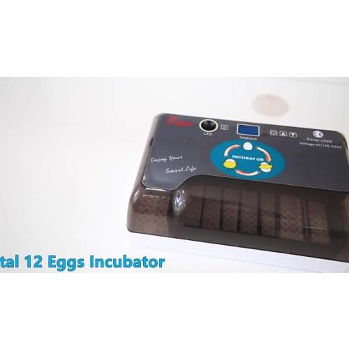 YZ9-12 High hatching rate ABS Material 12 capacity automatic incubator machine price