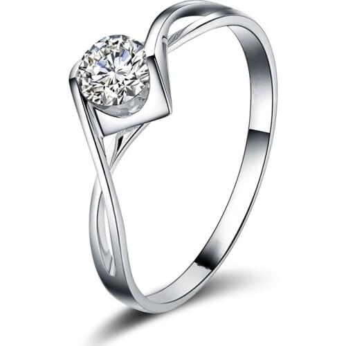 Natural Diamond Ring 14k White Gold Womens Anniversary Romantic Propose Engaged Wedding Party Lovely 2018 New Come