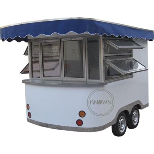 2019 popular customized 3.2m long food cart mobile food kiosk coffee food trailer for sale