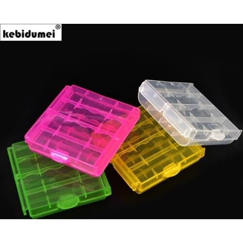 2020 Colorful Plastic Case Holder Storage Box Cover for 10440 14500 AA AAA Battery Box Container Bag Case Organizer Box Case