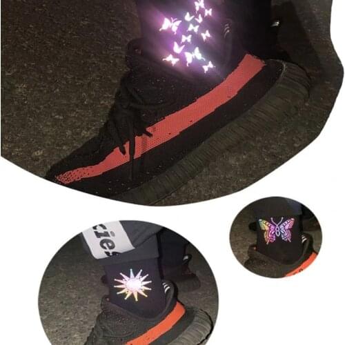 2021 Night Reflection Light Socks Harajuku Cartoon Happy Funny Cotton Socks Japanese College Style Hip-hop Skateboard Casual Sox