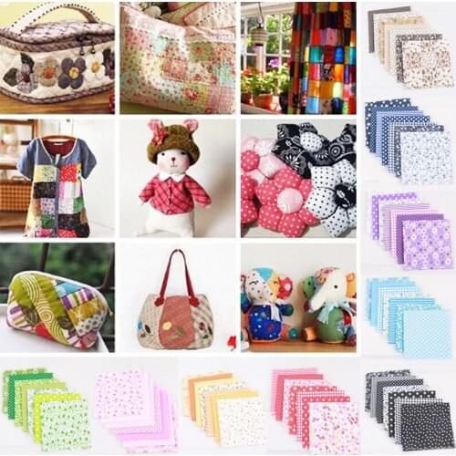 25*25cm Printed Small Floral Flower Kids Twill Cotton Fabric Patchwork Cloth DIY Sewing Fabric Quilting Fat Quarters Material
