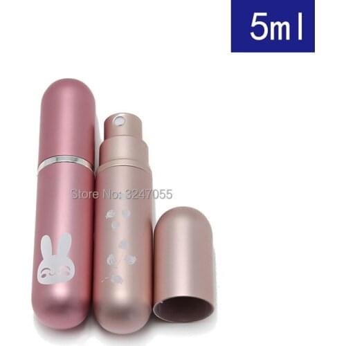 5ML 10/30/50/100pcs Cute Lovely Portable Aluminum Perfume Bottle, Empty Travel Convenient Spray Perfume Atomizer, Scent Bottle