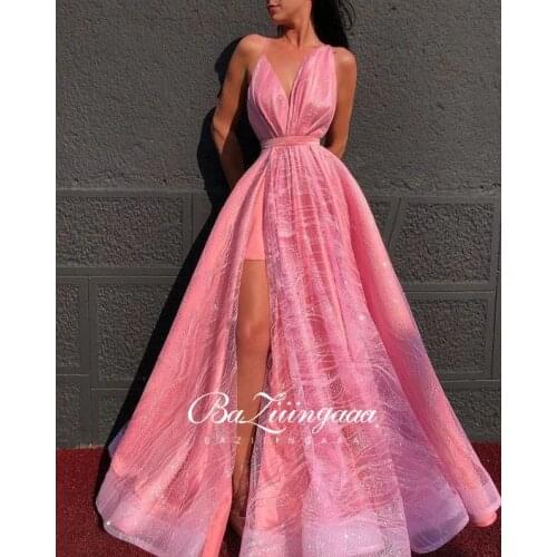 BAZIIINGAAA Luxury Woman Cocktail Dress Beaded Sequins Long Elegant Night Cocktail Party Formal Dresses for Wedding Plus Size