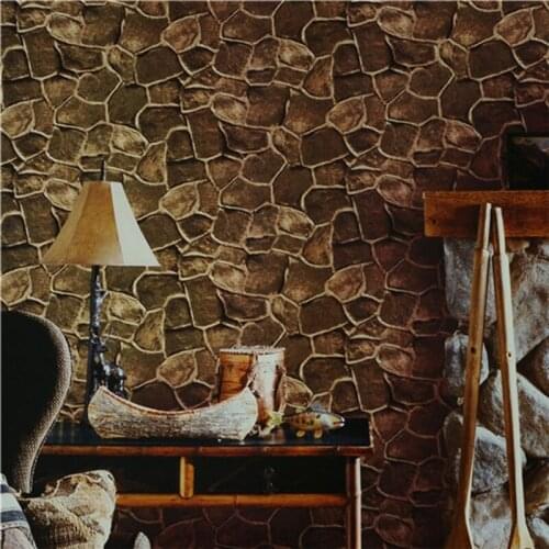 Beibehang Brick photo Wallpaper 3D Wall Paper Luxury Vintage for Bedroom TV Backdrop Wall Art Decor Papel De Parede Roll Brown