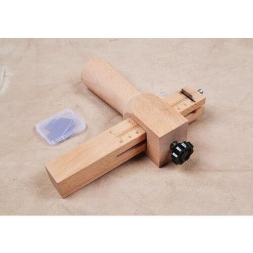 Free Shipping 10 sets Professional Wood Adjustable Strip and Strap Cutter Craft Tool Leather Hand Cutting Tools