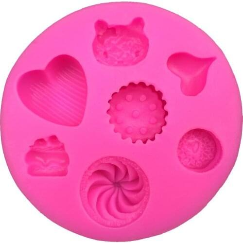 Free shipping Heart ice cream love Bear chocolate wedding cake decorating tools DIY baking fondant silicone mold T0127