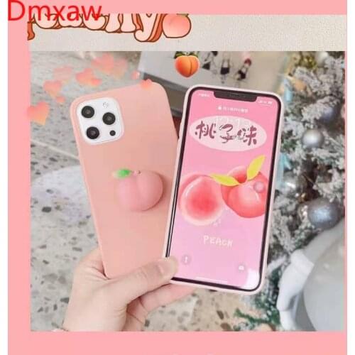Cute 3D Peach Phone Case For Samsung Galaxy A20 A30 A10 M10 M20S M10S A10E A20E S10 S9 S8 Plus S10e S7 S6 Edge Soft TPU Cover