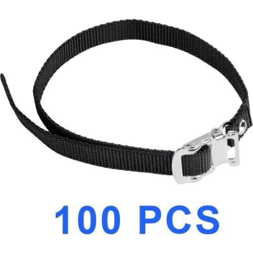Deemount 50 Pairs/Lot Cycle Pedal Non Slip Strap Bike Spinning Cycling Shoe Toe Casing Tie Rope Bike Workout Security Belts