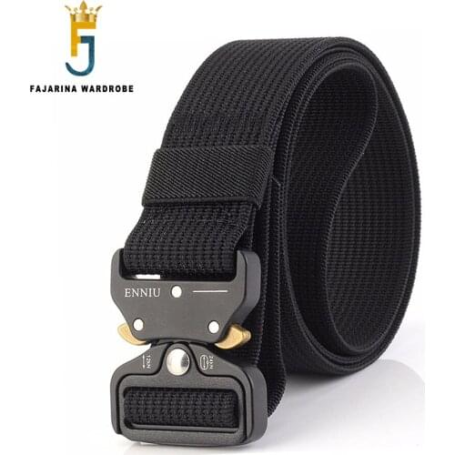 FAJARINA Mens Design Good Quality Alloy Buckle Designer Tactical Styles Fashion Nylon Belts 125cm Length 38mm Width CBFJ0072