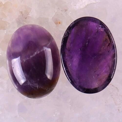 30x22MM Purple Crystal Bead Oval Cabochon CAB GEM Jewelry Making (2pcs/lot) H054