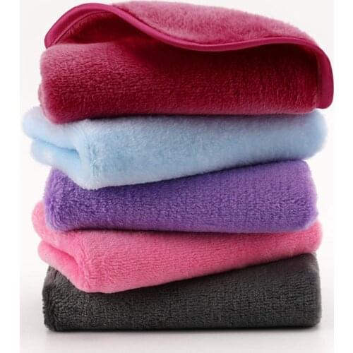 Manufacturers selling bamboo fiber thickening Small towel infant baby wipes pure color hand towel children wash face towel 20-40