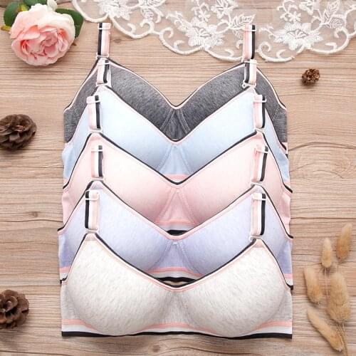 Cute Bra Teenage Girls Bra No Steel Ring Underwear Teen Girls Soft Young Girls First Training Bra Puberty Girl Underwear 12-18Y