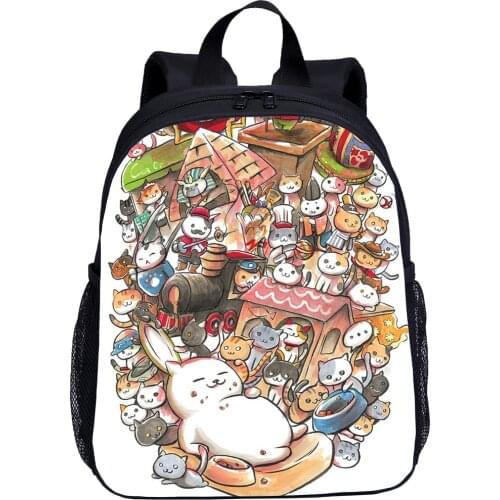 Mini Cute Game Neko Atsume Printing Kindergarten School Bag Image Custom Bookbag Randoseru Bag For Boy And Girl