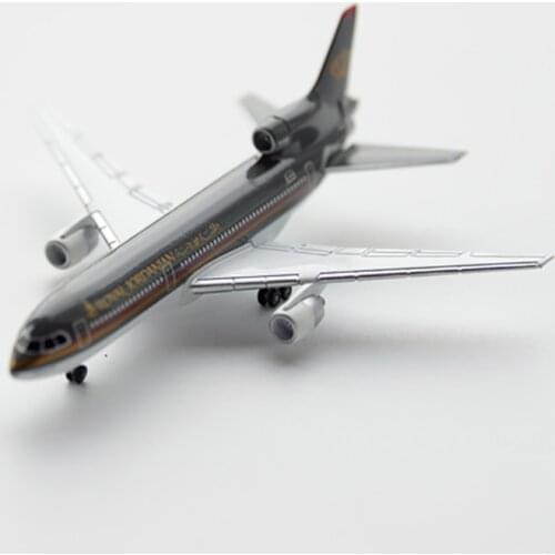 L-1011-500 Plane Model Toy 1/500 Scale Royal Jordanian Airlines Model Diecast Alloy Aircraft collectible display Airplanes