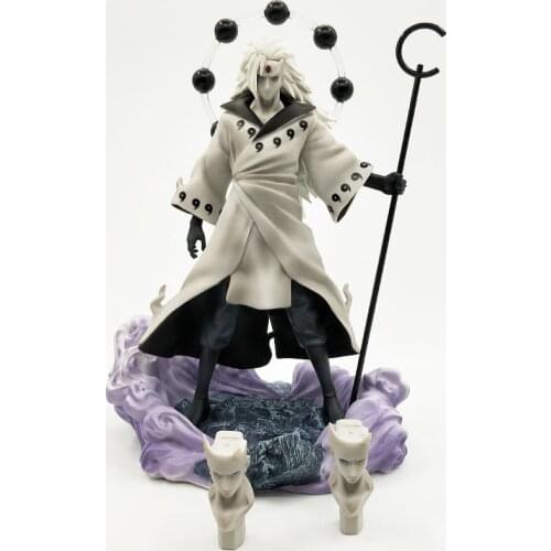Naruto Shippuden Uchiha Madara Rikudou Sennin Mode With Weapon Anime Collectible Model Toy Collectible Gift Doll 26.5cm