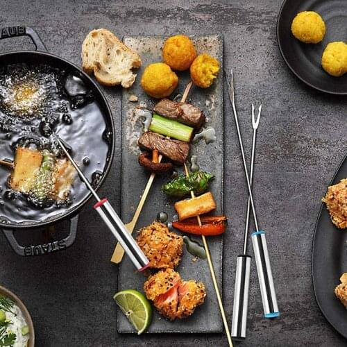 HGHO Fondue Cheese Sticks Fondue Set for Maker Swiss Cheese Stainless Steel Fondue Forks Marshmallow Roasting