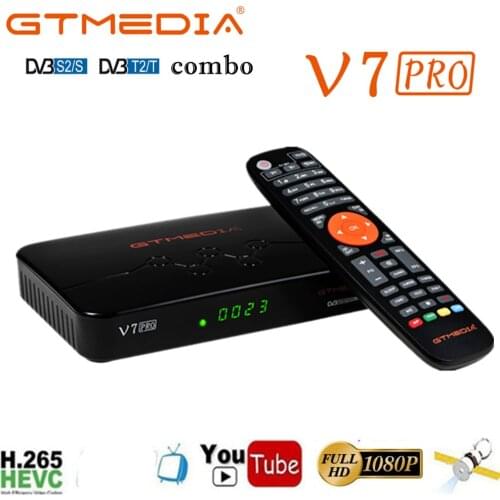 NEWEST GTMEDIA V7 PRO Satellite TV Receiver DVB-S/S2/S2X+T/T2 decoder CA card slot VCM/ACM multi-room PK V7 Plus TV Box