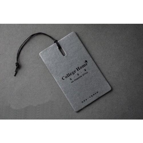 OEM custom logo brand garment clothing printed paper price hang tag for clothing clothes printing swing luggage label tag DS1510