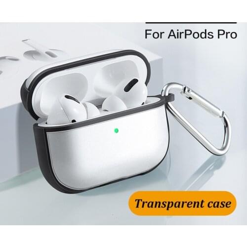 Transparent Cover For Apple Airpods Pro Case Matte Clear Cover For AirPods 3 Accessories With Keychain Hook Earphone Hard Case