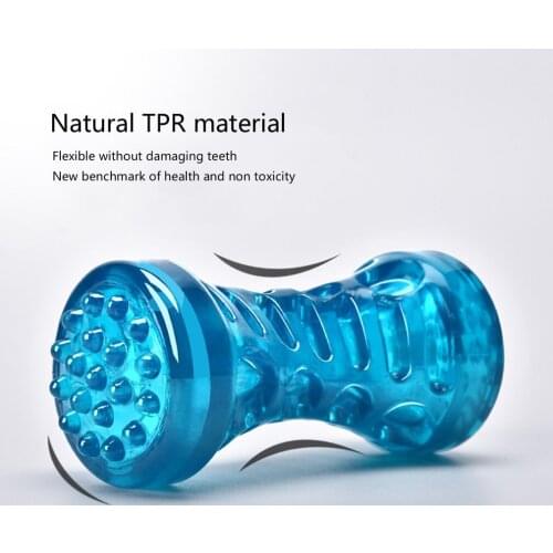 TPR Large Dog Bone Toys Rubber Pet Toy Sound Strong Bite-Resistant Pets Teethbrush Toys Train Teeth Clean Chewing