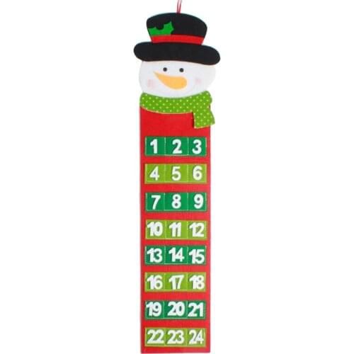 Santa Claus Snowmen Christmas Advent Calendar Door Wall Window Decor Hanging Christmas Party Supply Xmas Gift