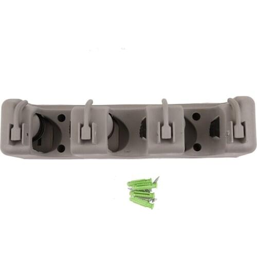 Multifunctional Plastic Mop Rack Creative Wall-Mounted Card Holder Hook Mop Rack Broom Drain Storage Rack For Bathroom