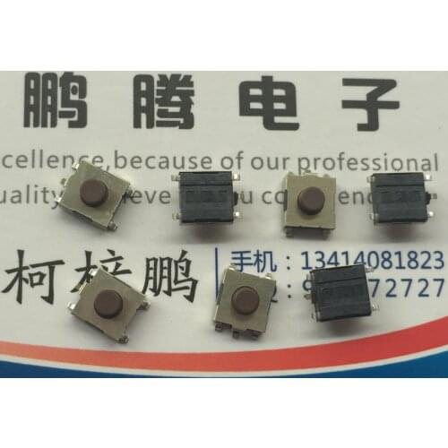 10PCS/lot Original Taiwan Yuanda DIP touch switch 6*6*3.4 SMD 5-foot reset button micro-movement, high temperature resistance
