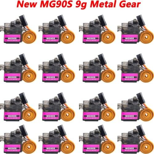 New MG90S All Metal Gear 9g Mini Rc Servo Upgraded SG90 Micro Servos for RC Smart Vehicle Robot Helicopter