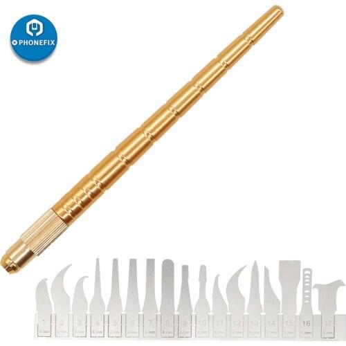 Scraping Cutter for iPhone Repair Motherboard Chip Glue Remove CPU Graver Tool for iPhone A8 A9 A10 A11 Scraper with Blade Set