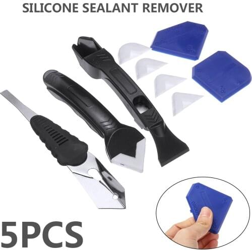 5pcs Silicone Removal Scraper Caulking Tool Kit 28mm Sealant Finishing Caulking Hand Tool For Tiler Painting Floor Finishing