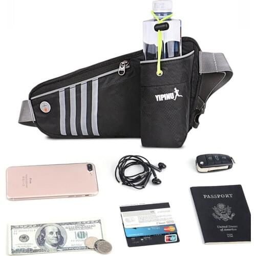 4 Colors Women Men Running Belt Bags Jogging Cycling Waist Pack Sports Runner Bag Water Bottle Holder