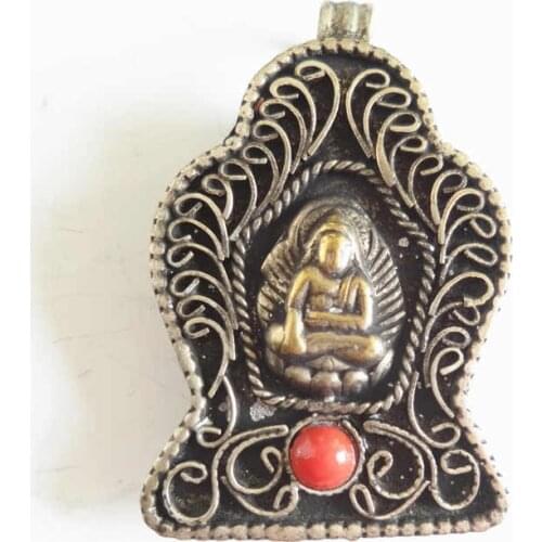 TGB188 Tibetan Buddha (Rulai) Prayer Box Tibet GAU Amulets Pendant Tathagata Buddha