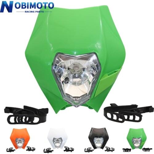 Motorcycle Universal Headlight H4 Headlamp Light for EXC SX XC XCW XCF XCFW EXCF SMR SXF Front Lamp Mask 2012-2019 Lighting