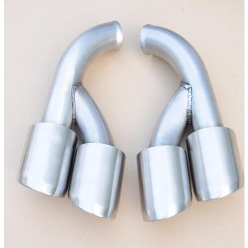 Wotefusi Stainless Steel Exhaust Pipes Muffler Tail Tip For Porsche Cayenne V6 2015 [QP991]
